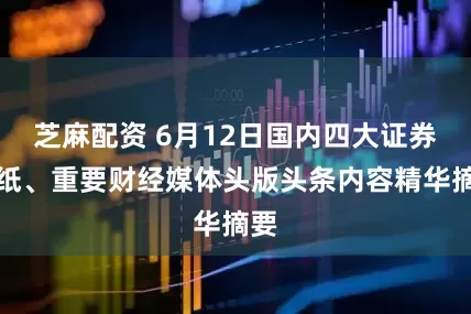芝麻配资 6月12日国内四大证券报纸、重要财经媒体头版头条内容精华摘要